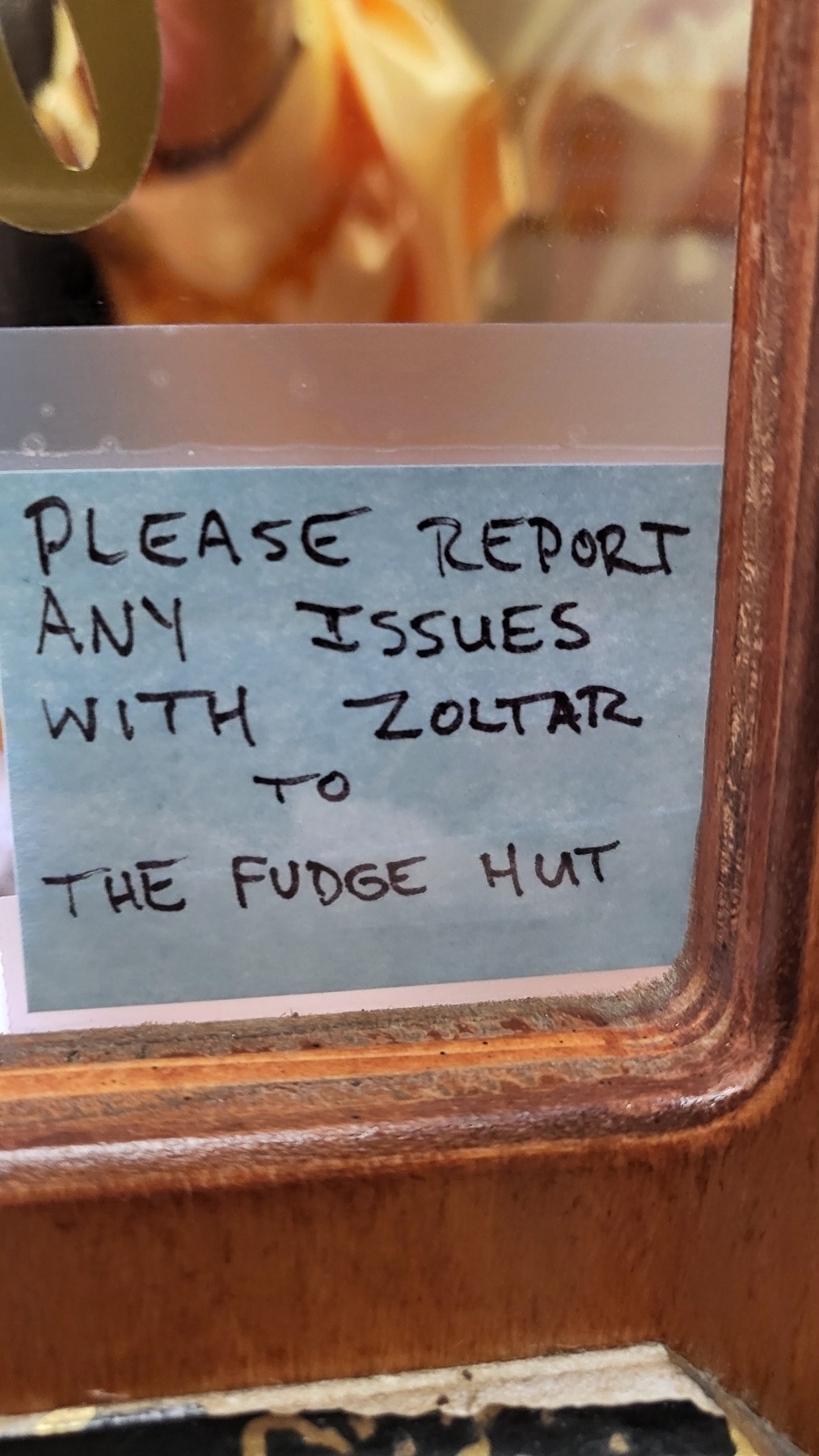 Please report any issues with Zoltar to The Fudge Hut