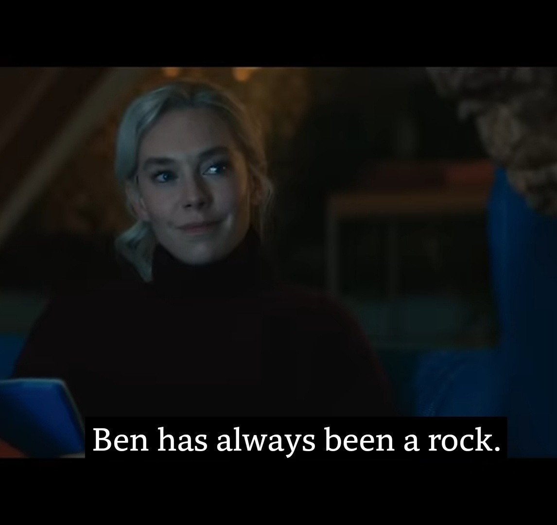 "Ben has always been a rock," referring to Ben Grimm, the Thing (the guy who got turned into rocks)